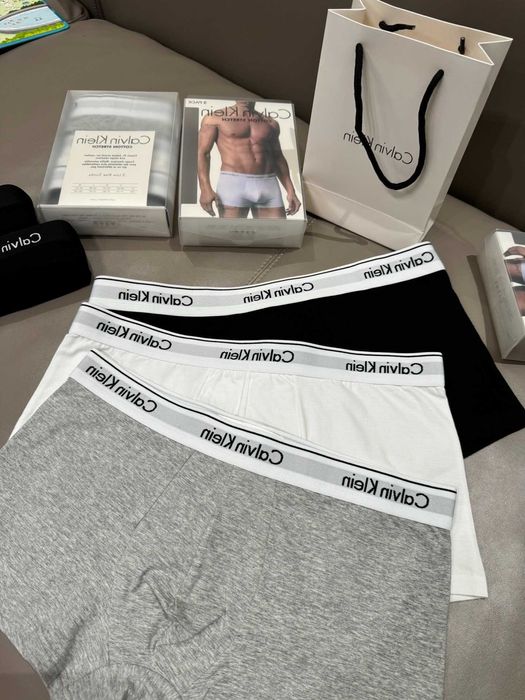 Calvin Klein Basic Collection – 3 pary bokserek: białe, czarne, szare