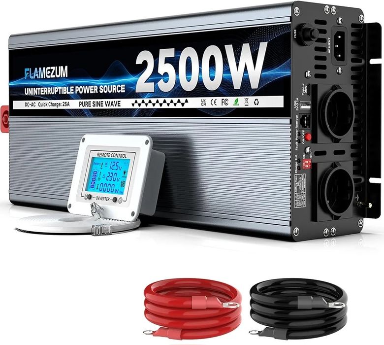 Przetwornica samochodowa 2500W przetwornica mocy 25A 12V 230V falownik