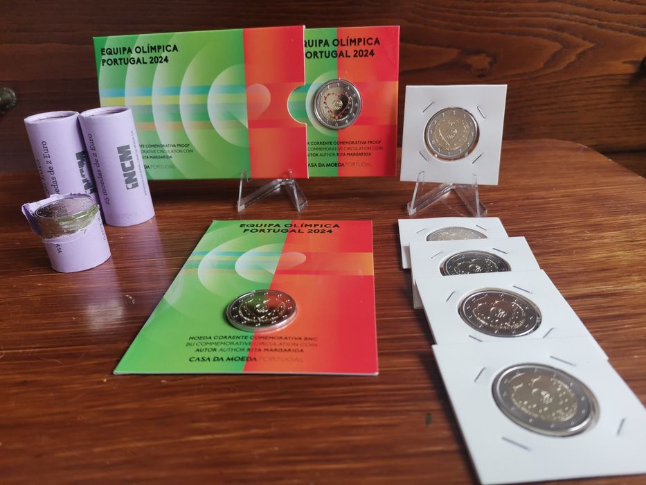 Moeda proof comemorativa 2 € "Equipa Olímpica Portugal"