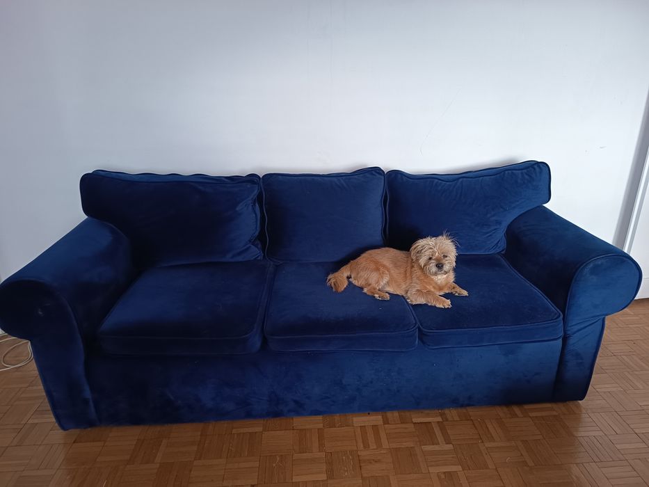 Sofa granatowa..