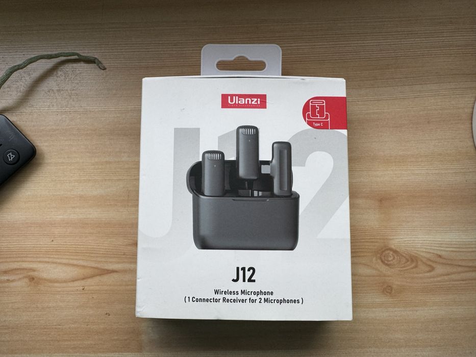 2 x Mikrofon Mikrofony do telefonu NOWE nagrywania System Bezprzewodowy Krawatowy USB-C usbc ULANZI J12 bluetooth