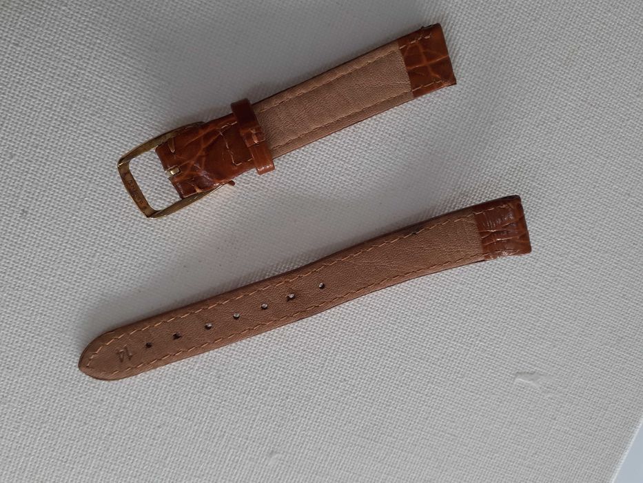 Bracelete pele para relógio Omega senhora