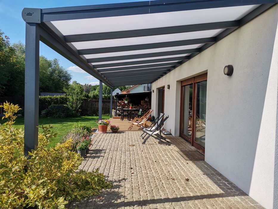 Zadaszenie przyścienne tarasu/pergola przyścienna 4x3m