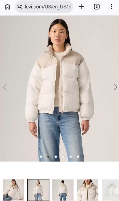 Куртка пуховик жіноча levis Noe Western Levi's
