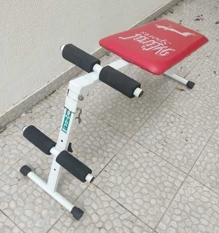 Conjunto de ginásio - Máquina, banco, bicicleta e halteres