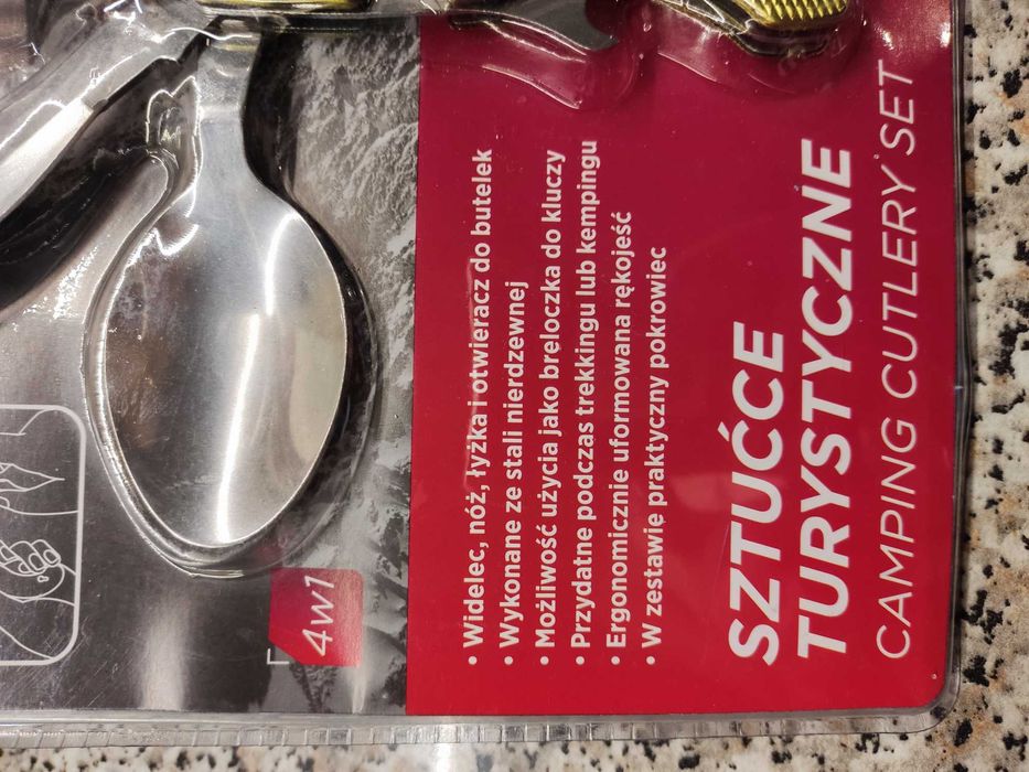 Sztućce turystyczne 4w1 z pokrowcem NOWE