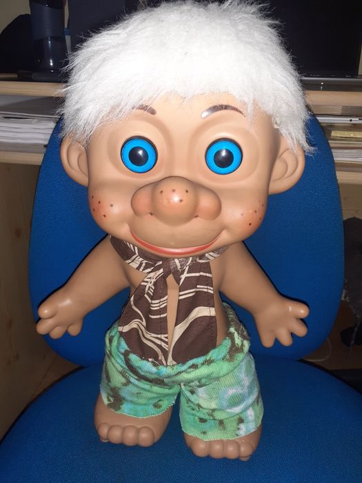 Boneco troll antigo grande