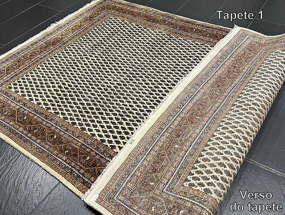 Conjunto de 2 tapetes Persas SAROUGH MIR - Lã s/Algod. - 238cm x 168cm