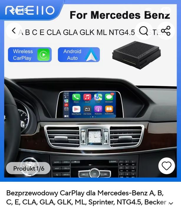 Carplay,AndroidAuto z kamerą do Mercedes Benz NTG 4.5