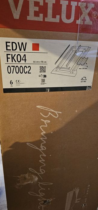 NOVO, SELADO! KIT Janela VELUX GGL FK04 + Rufo EDW (Telhado Ondulado)