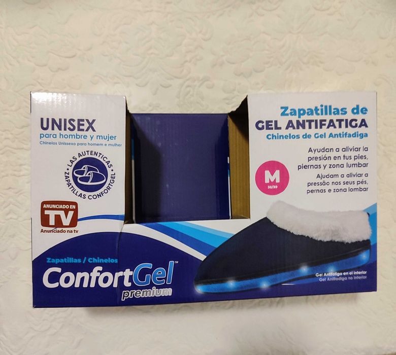 Vendo chinelos de gel anti-fadiga unissexo (Tamanho M)