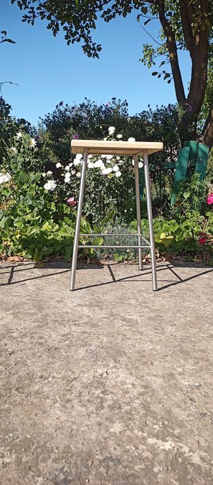 Стул кухонный/ стілець кухонний, нержавеющая сталь, стиль лофт