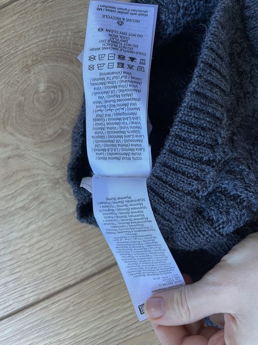 Sweter na suwak merino wełna name it kardigan 134-140