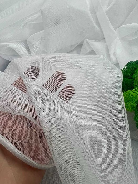 Тюль Бамбук Туреччина з обважнювачем 300 см, гардинна тканина на відріз, пошиття тюлю під ваші розміри