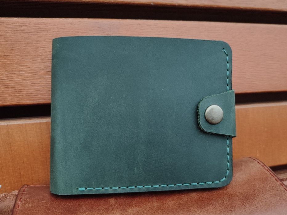 Гаманець шкіряний. Гаманець з натуральної шкіри. Ручна робота