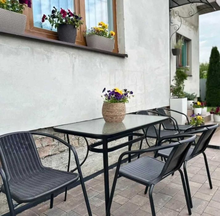 Комплект меблів для тераси, кафе Стіл і стільці для двору Стол стулья