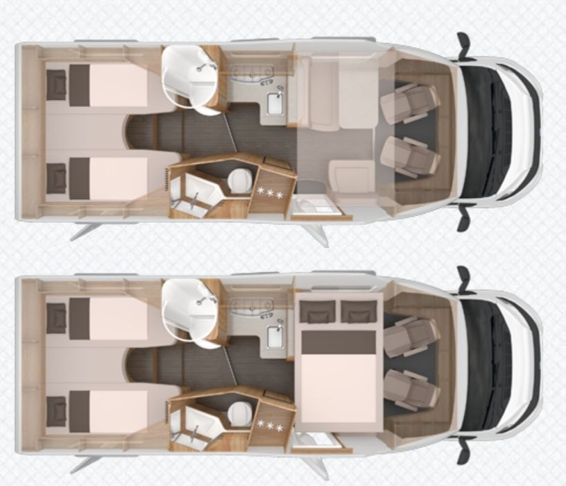 Wynajem kamper camper Sieradz 4 os. półintegra knaus