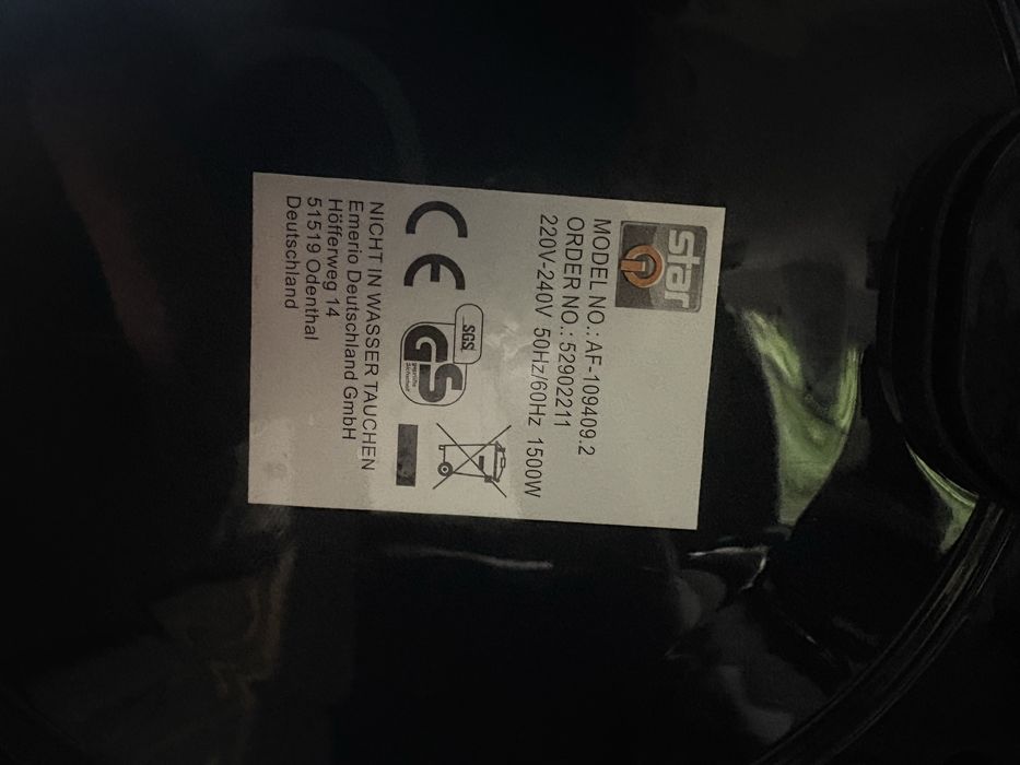 Frytkownica beztłuszczowa StarQ 1500w 2,2l