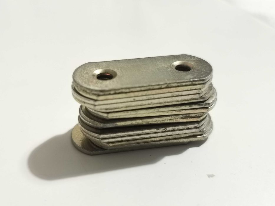 Łącznik wąski 16x40mm, ocynk, żółty, złącze metalowe, montażowe - 14 szt