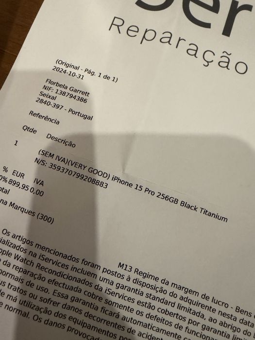 Iphone 15 pro 256 gigas