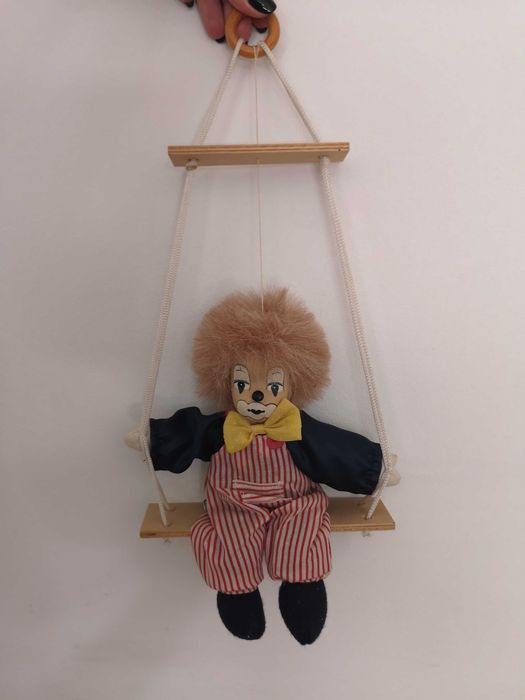 Palhaço decorativo para pendurar em baloiço