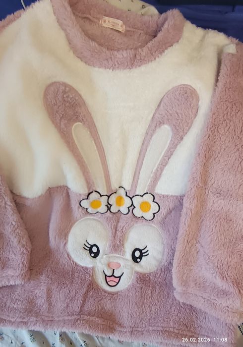 Піжама жіноча тепла з зайцем   XL 1 шт