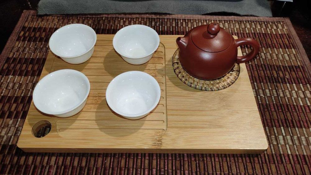 Новая Чабань чайный поднос столик из бамбука с поддоном