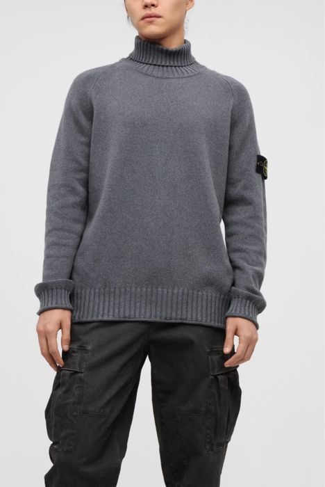 Stone Island Ribbed Wool Roll Neck