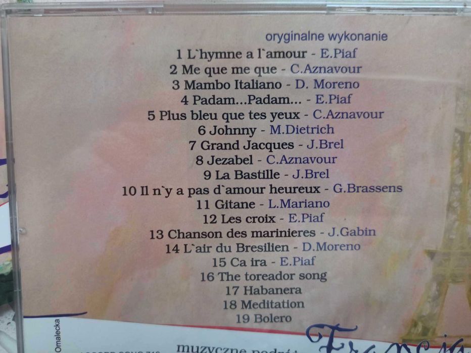 "FRANCJA Piosenki o Paryżu" różni wykonawcy, Piaf, Moreno, Brel, Gabin