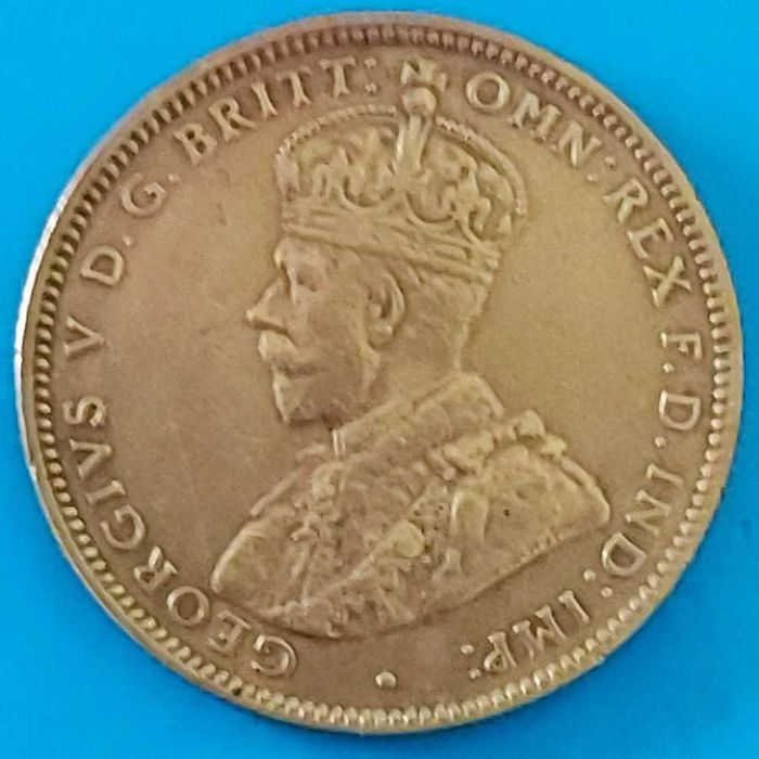 One Shilling de 1920 "KN"  África do Sul ou Ocidental Britânica