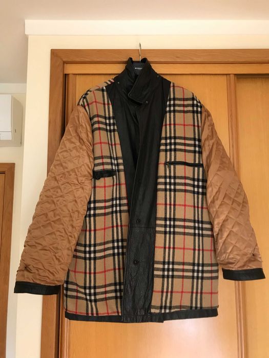 Parka casaco em pele Burberry