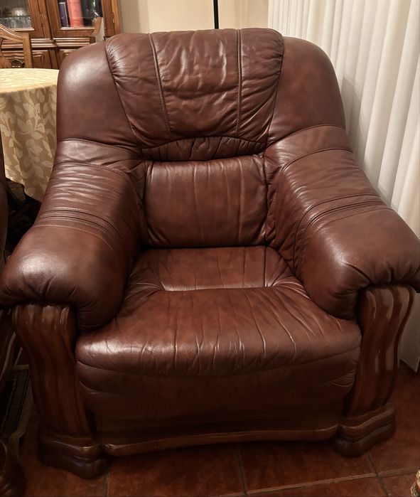 Conjunto 3 Sofas em Pele