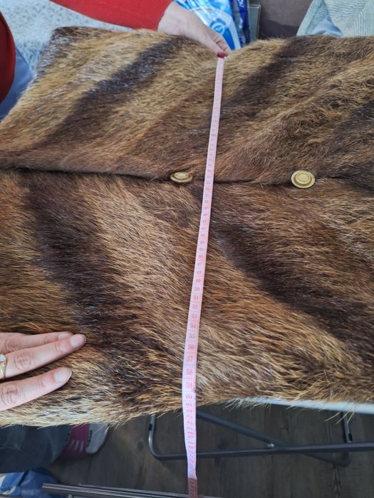 Futro damskie z nutrii w jodełke L