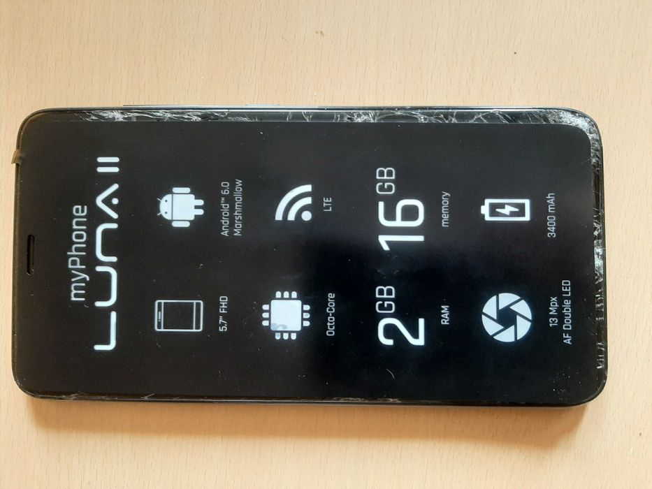 Smartfon myPhone Luna II 5,7'' 16/2GB 2400mAh DUAL SIM uszkodzony LCD