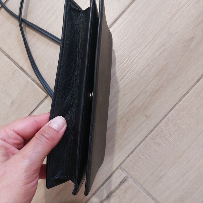 NIEUŻYWANA torebka skórzana czarna z portfelem esquire