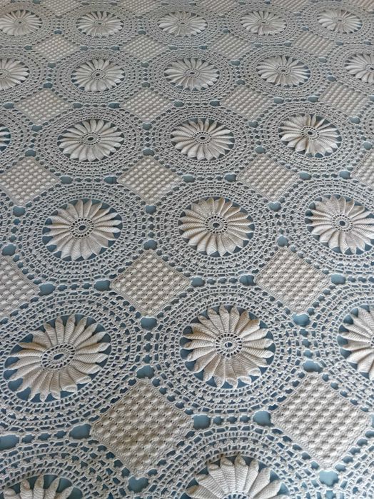 Colcha em croché para cama de casal