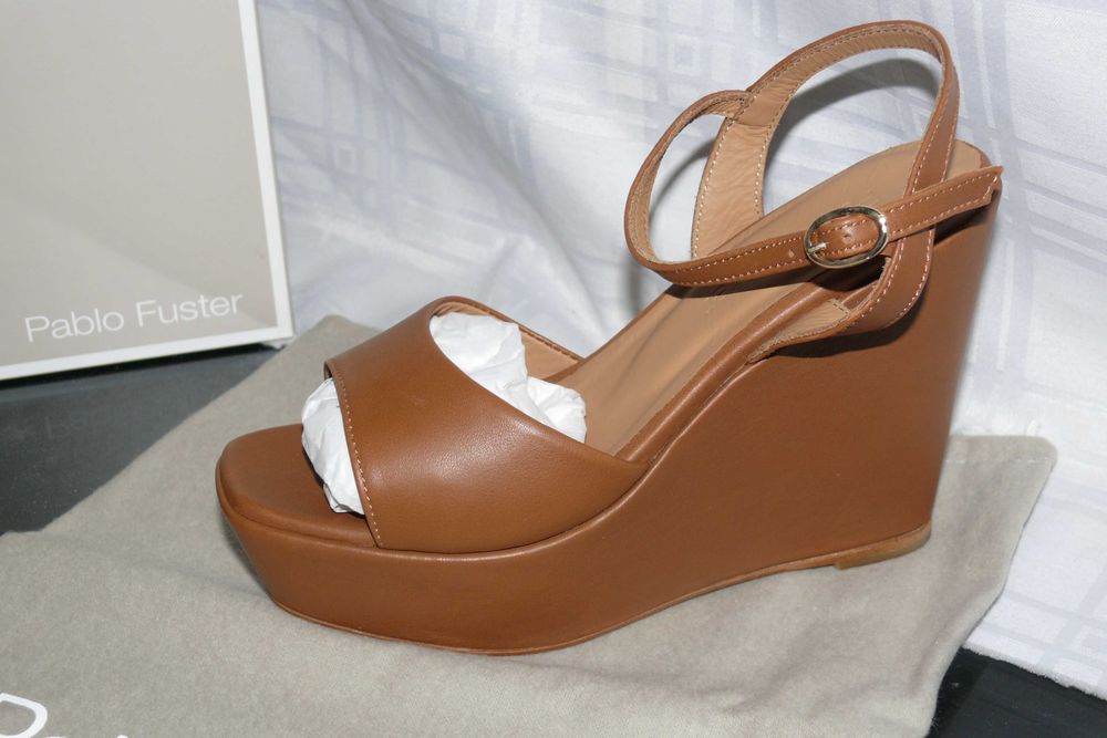 Sandalias de salto cunha - Pablo Fuster