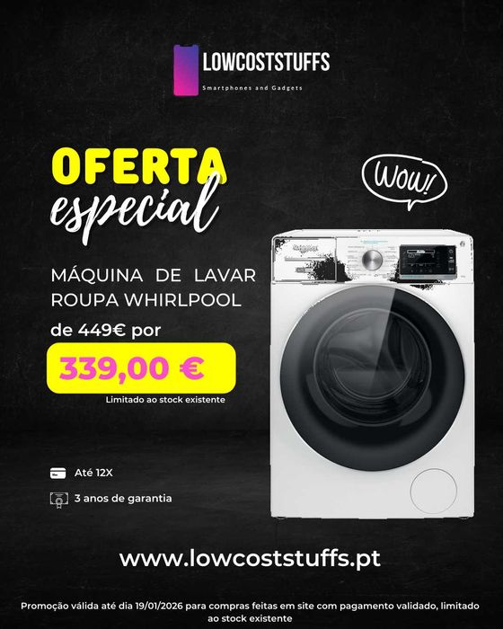 Maquina de Lavar Roupa - Novas - 3 anos Garantia