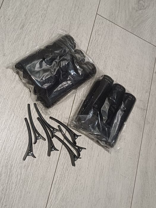 NOWE wałki do włosów z klamrami 12 sztuk