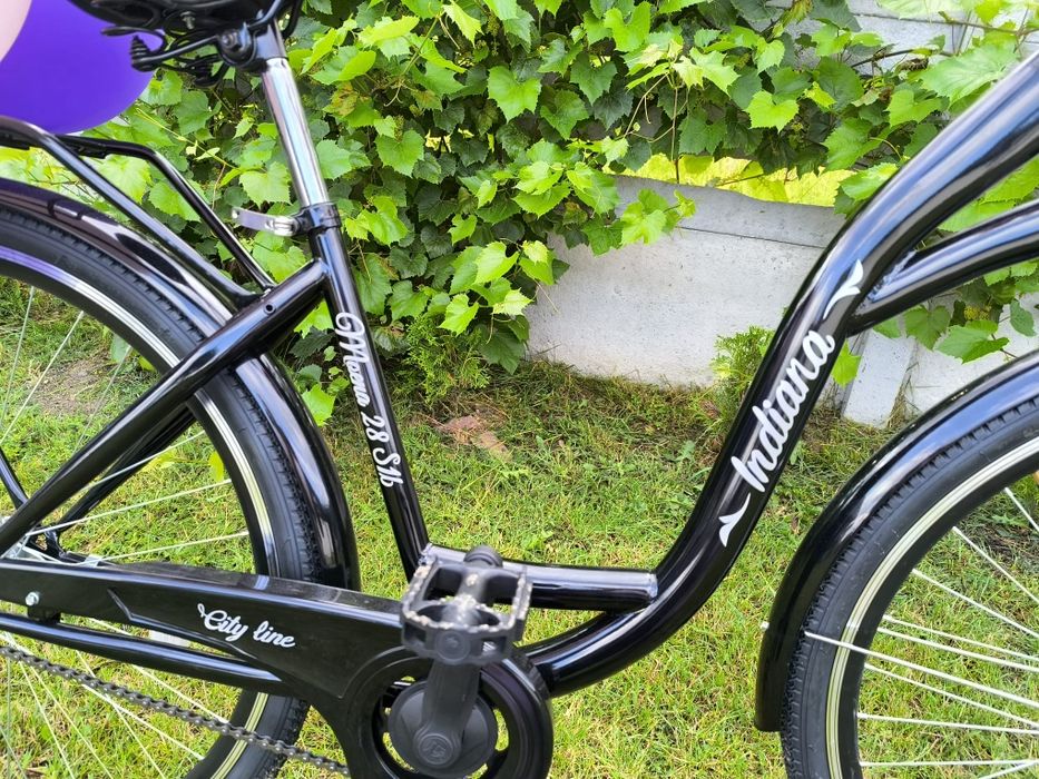 Rower miejski indiana czarny nowy 28"