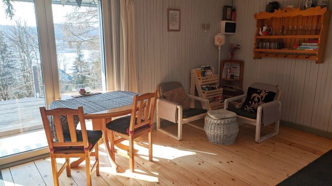 domek w lesie na Kaszubach z widokiem na jezioro wynajmę