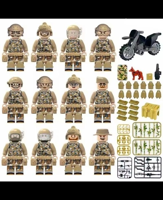 Klocki figurki żołnierze komandosi pustynna burza kompatybilne z Lego żołnierze pustynna burza