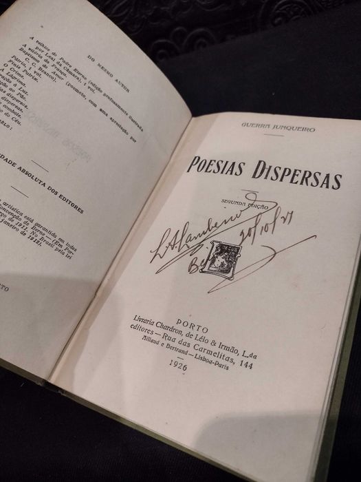 Poesias Dispersas - Guerra Junqueiro 1926