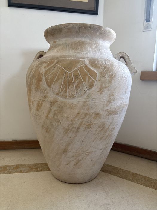 Vaso Grande em Cerâmica Estilo Ânfora