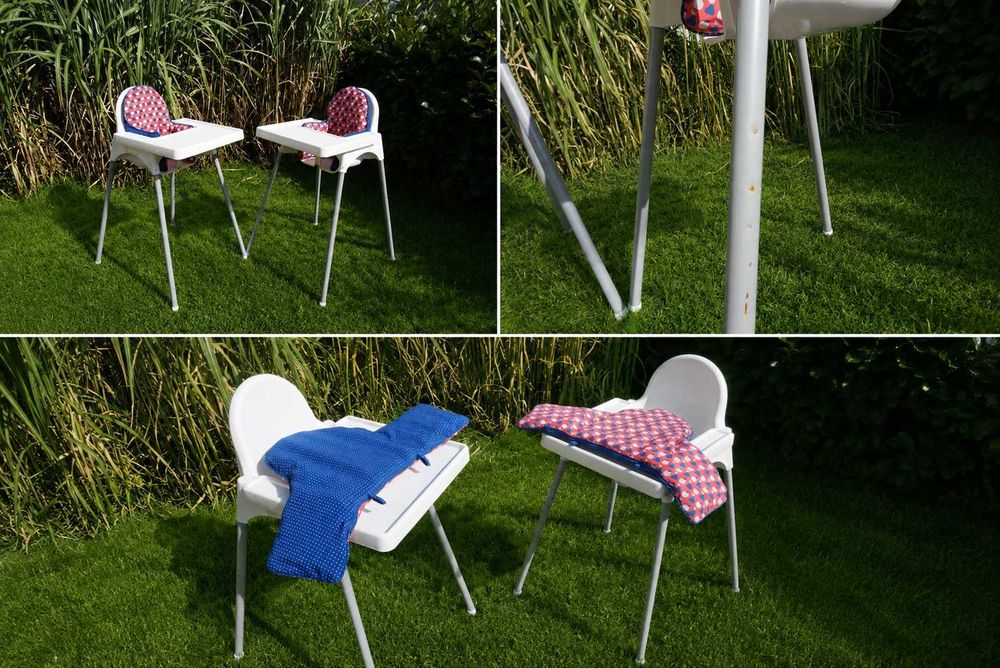 IKEA ANTILOP 2X + poduszki wypełniające + pasy + tacki | Idealne dla bliźniąt