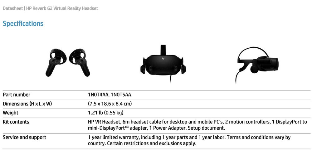 Óculos Realidade Virtual NOVOS + Controladores - HP Reverb G2