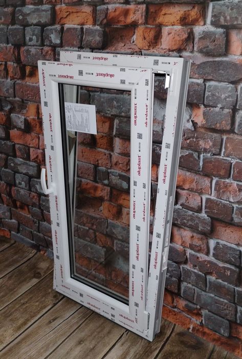 Okno okna nowe PCV 565 x 1135  SZADEK - Tanio i od ręki !!