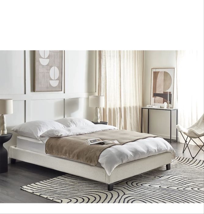 Cama de casal 1,60 x 2,00 m BELIANE Ronne base + estrado