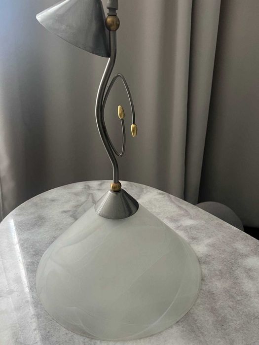 Lampa wisząca sufitowa żyrandol regulowana szklany klosz