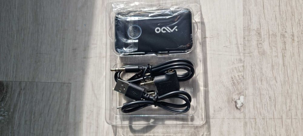YMOO B06T1 Bluetooth 5.3 аудіо адаптер AUX передавач приймач для ТВ авто навушників бездротовий беспроводной переходник ресивер приемник aux